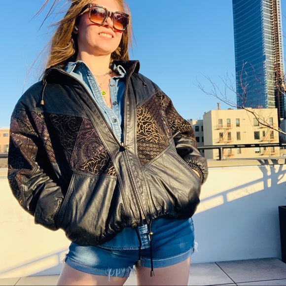 Winlit Other - Genuine Butter Leather Black Vintage Bomber Jacket